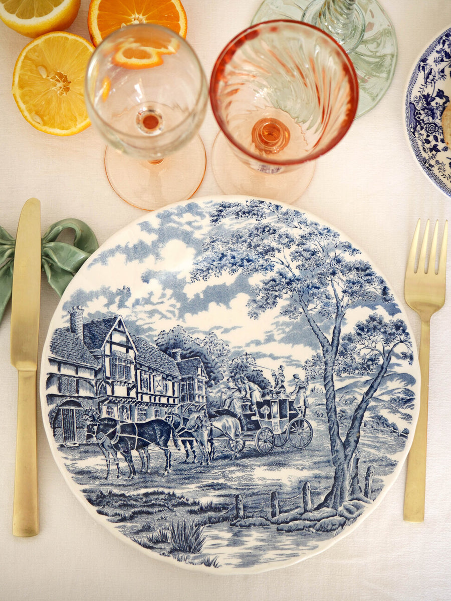 Série De 6 Assiettes Plates En Porcelaine Anglaise