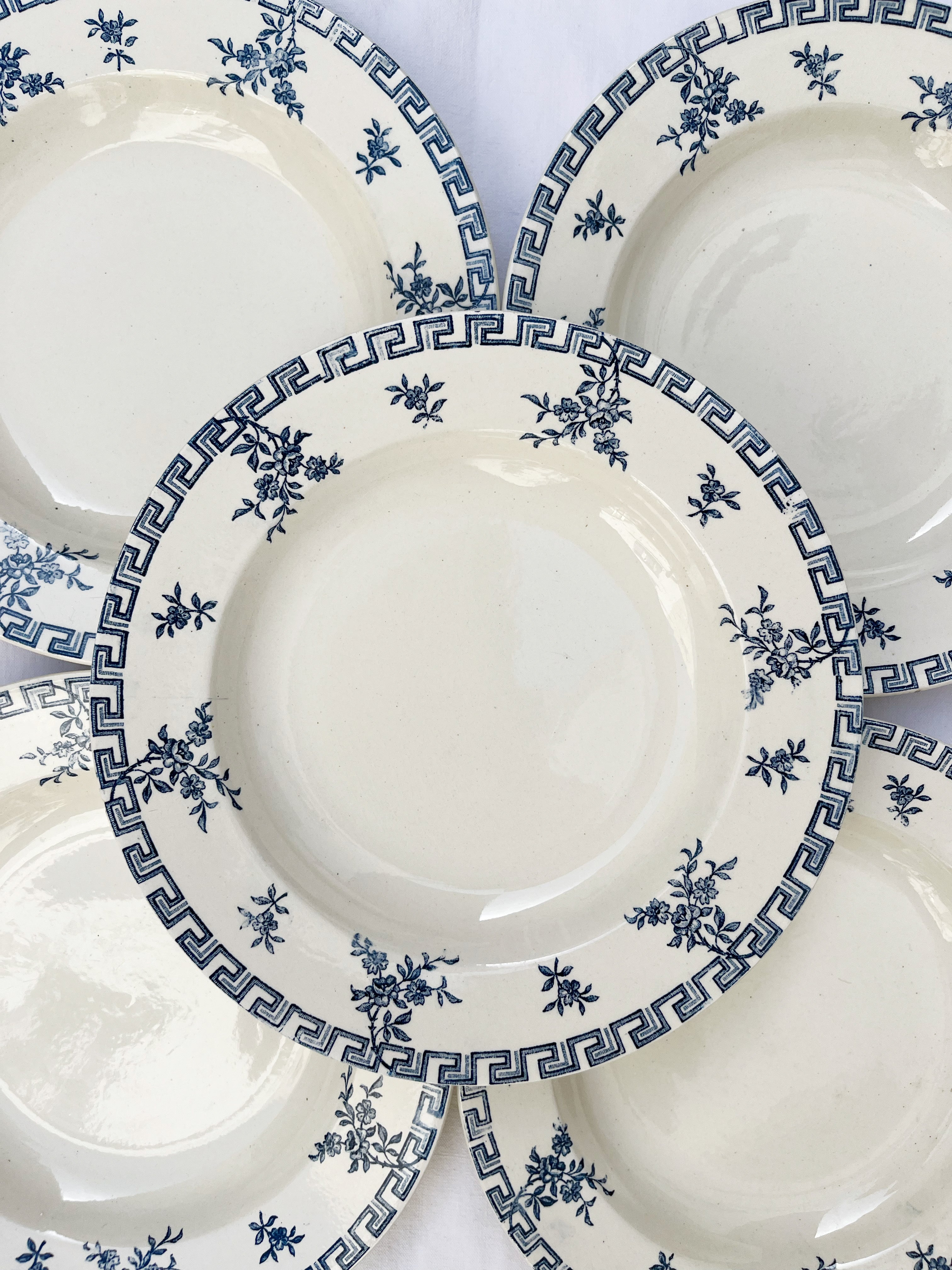 Assiettes anciennes Assiettes chinées Assiettes vintage Assiettes Clairefontaine Terre de fer