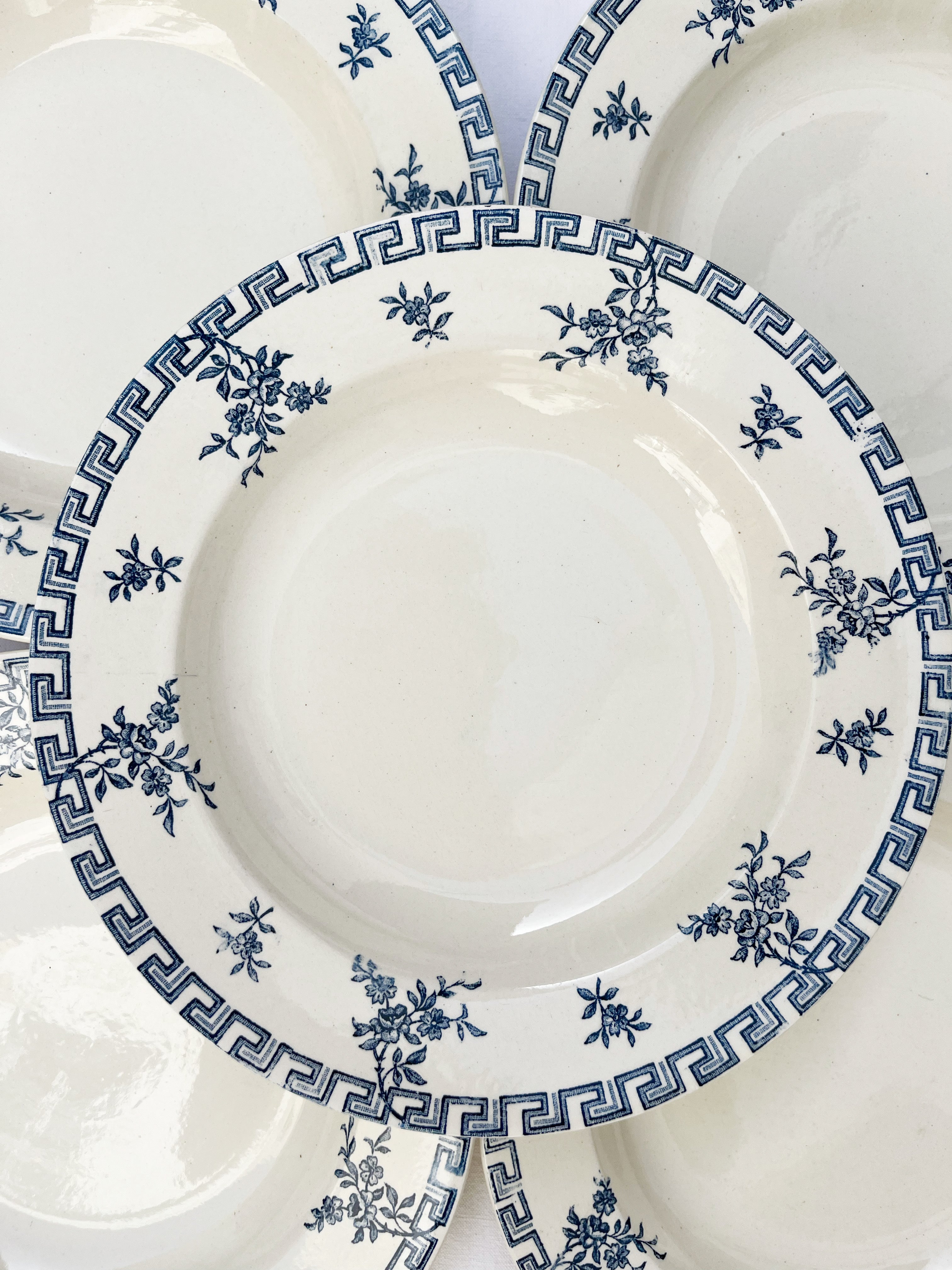 Assiettes anciennes Assiettes chinées Assiettes vintage Assiettes Clairefontaine Terre de fer