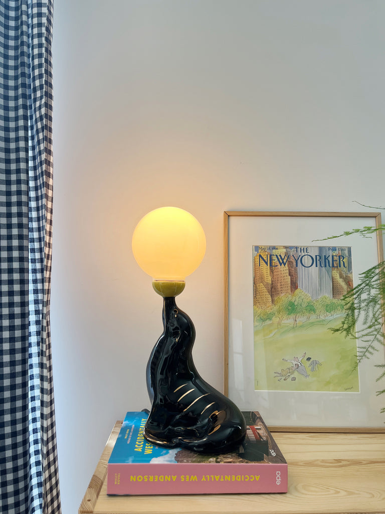 lampe otarie lampe photo seal lamp ceramic seal Lampe Otarie Sélection coeur Lampe vintage