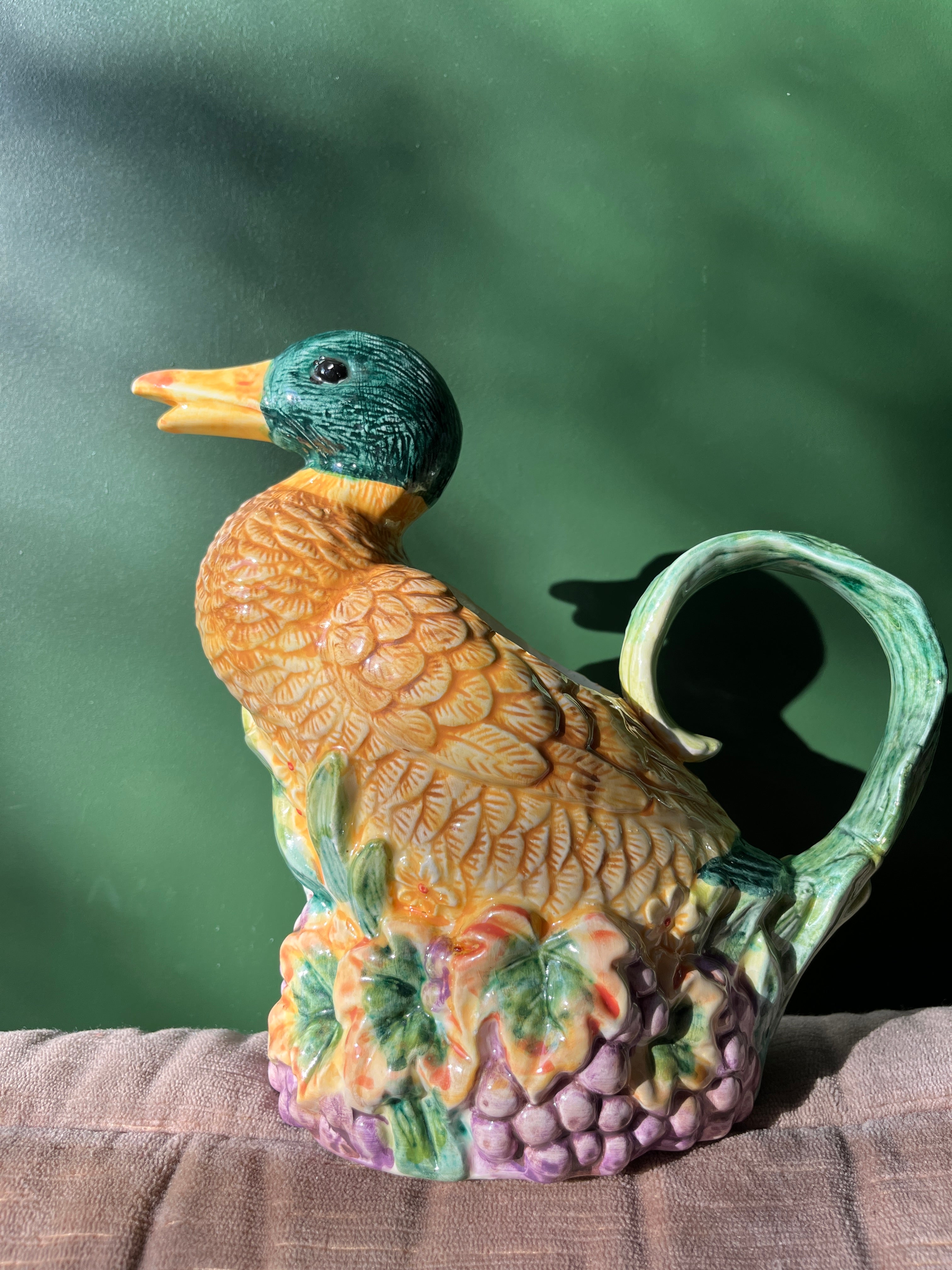 ANCIEN PICHET EN Barbotine Faience : LE CANARD EUR 30,00 - FR ANCIEN PICHET EN Barbotine Faience : LE CANARD EUR 30,00 - FR