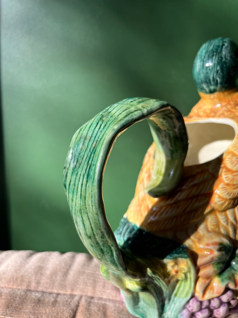 pichet carafe canard barbotine peint à la main vase selency sélection coeur céramique